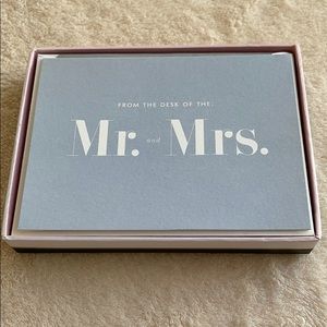 🎉HP🎉 Kate Spade “Mr. & Mrs.” Thank You Card Set of 10